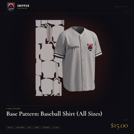 base pattern baseball shirt