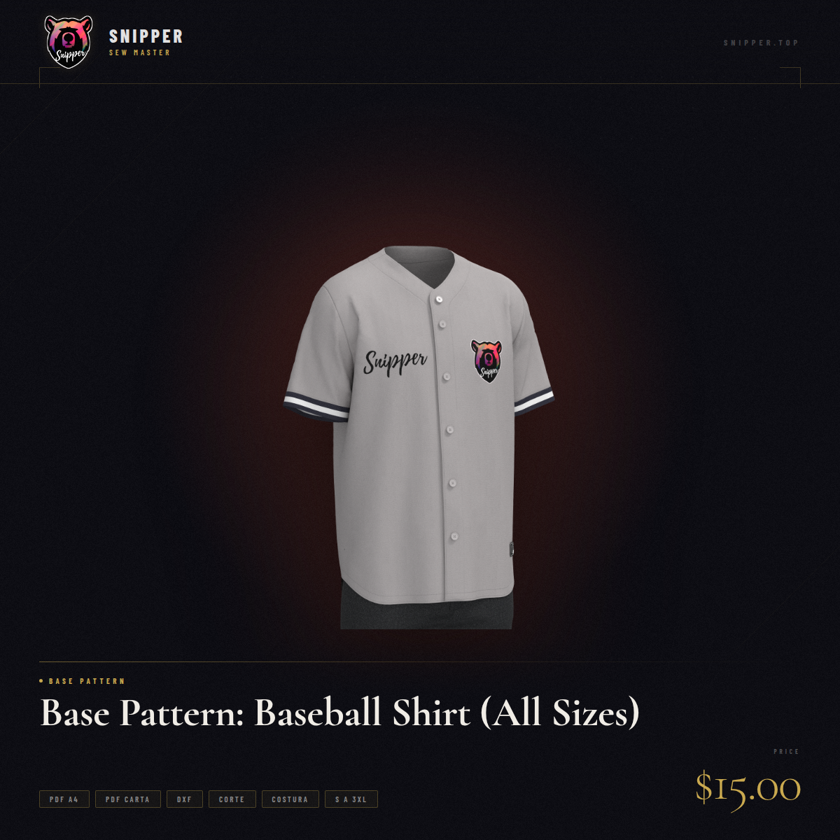 base pattern baseball shirt 2