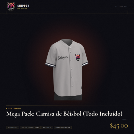 mega pack camisa béisbol