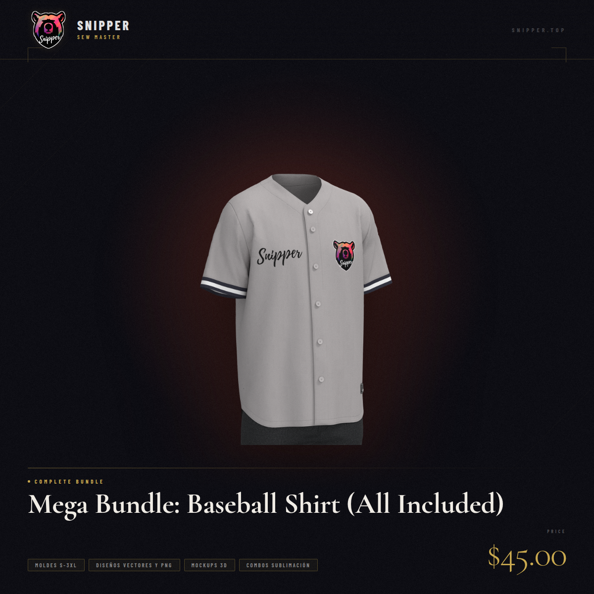 mega pack camisa béisbol