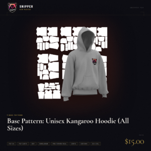 base pattern unisex kangaroo hoodie all sizes
