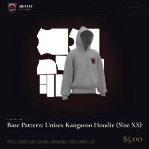 base pattern unisex kangaroo size xs