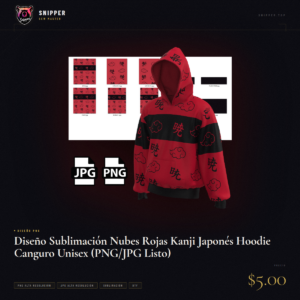 diseño sublimación nubes rojas diseño png