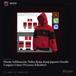 diseño sublimación nubes rojas diseño vectorial