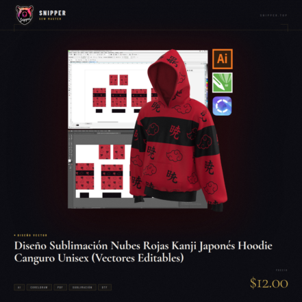diseño sublimación nubes rojas diseño vectorial