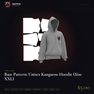 kangaroo hoodie base pattern size xxl