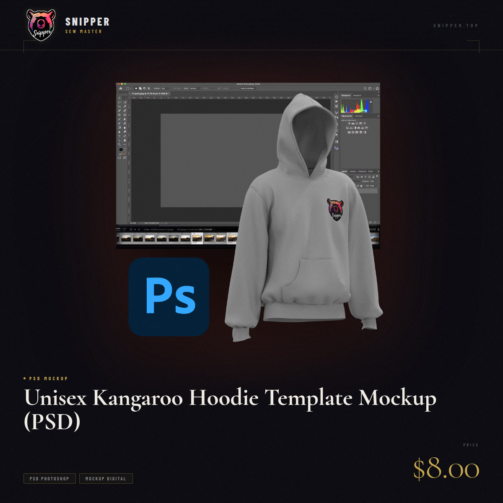 kangaroo hoodie template mockup psd mockup