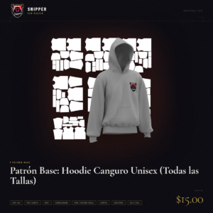 patrón base hoodie canguro todas las tallas