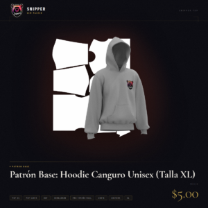 patrón base hoodie canguro talla xl