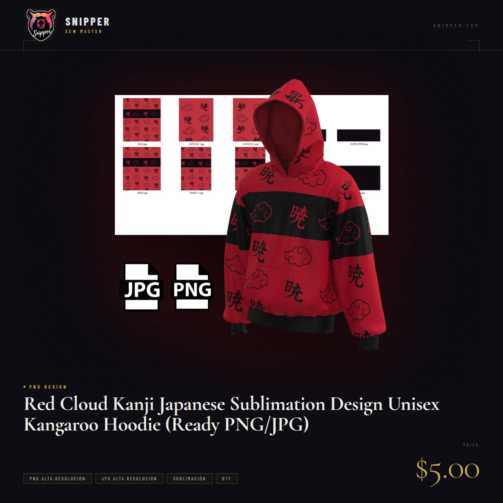 red cloud sublimation design png design