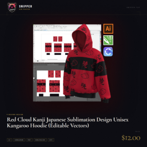 red cloud sublimation design vector design