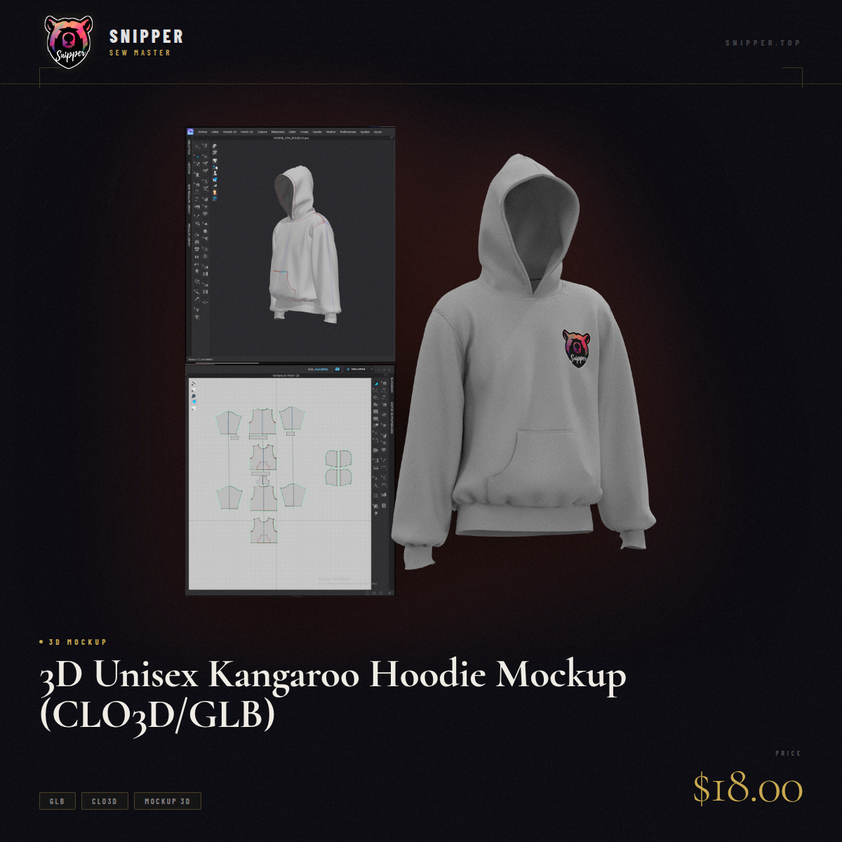 unisex kangaroo hoodie mockup 3d mockup