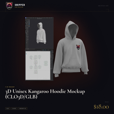 unisex kangaroo hoodie mockup 3d mockup