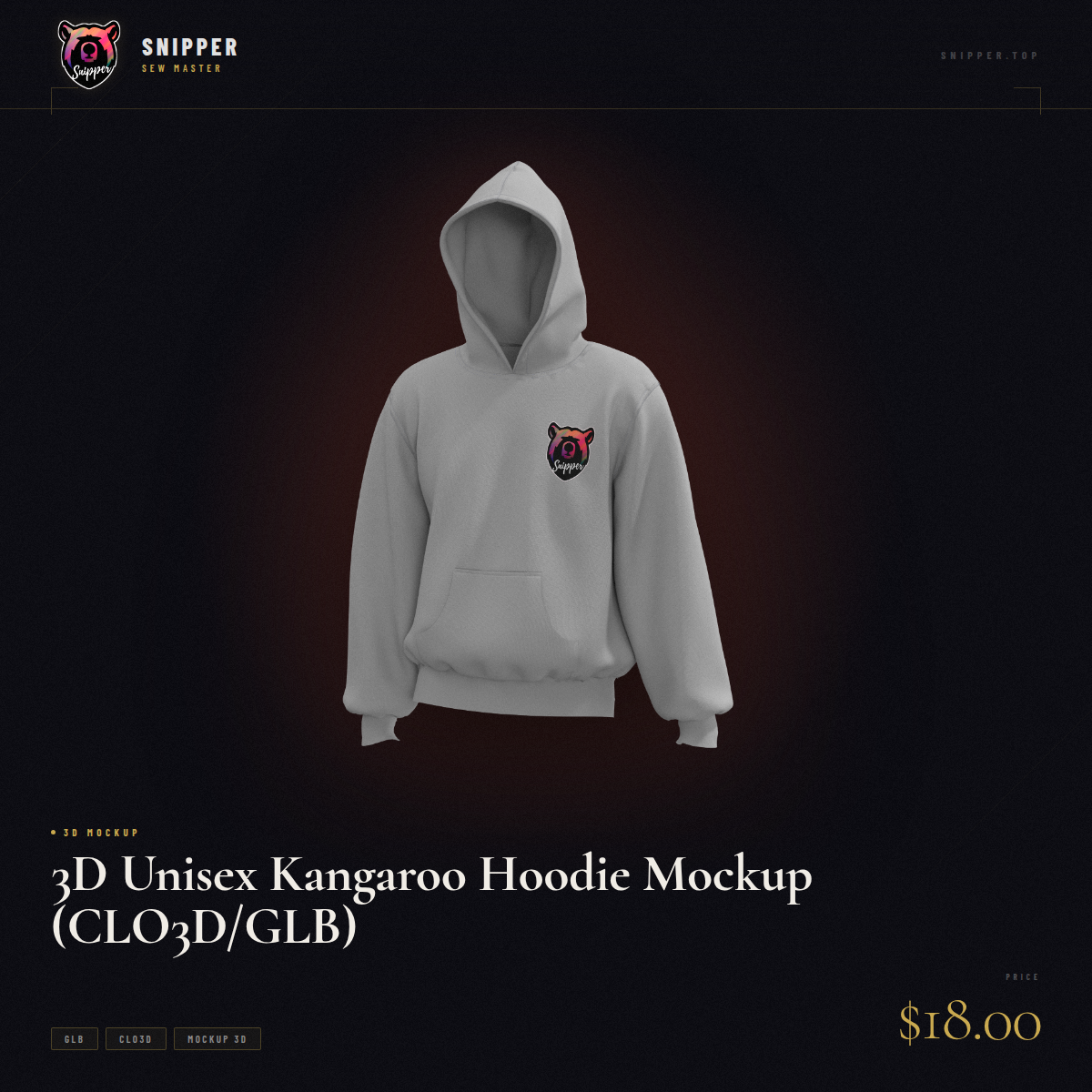 unisex kangaroo hoodie mockup 3d mockup 2